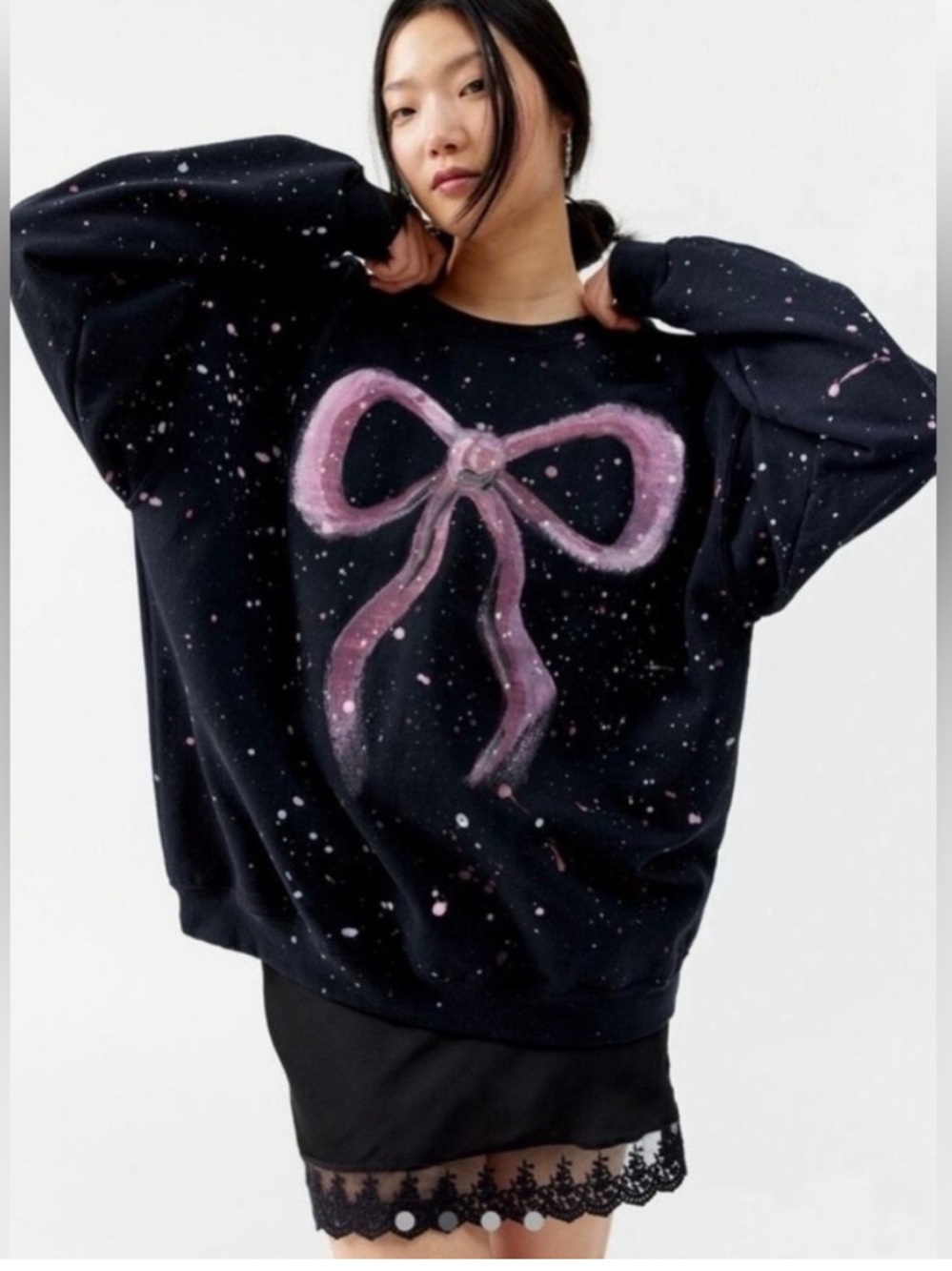 Urban Renewal Remade Bow Painted Sweatshirt